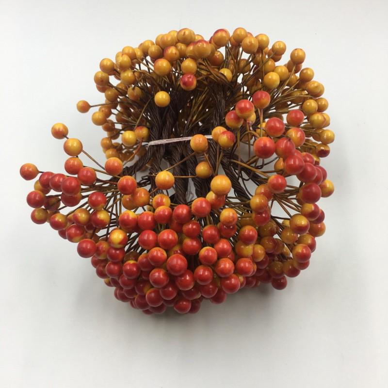 8mm Double-Headed Berry Branches for Christmas Wreaths & Wedding Candy Box Decor