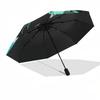 1pc My Hero Academia Anime Theme Automatic Opening Folding Umbrella with Lightning Print - Portable 3-Fold Design, 8-Bone Iron Frame Outdoor Umbrella