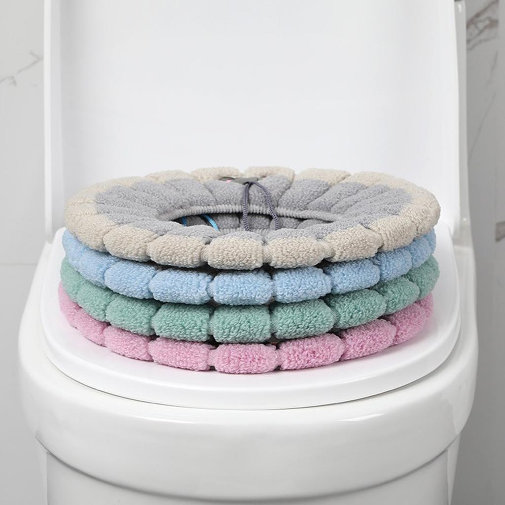 Bathroom Toilet Seat Closestool Washable Soft Warmer Mat Cover Pad Cushion