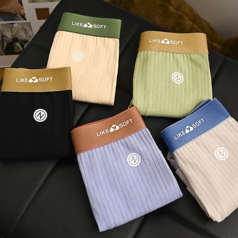 Calzoncillos tipo bóxer para hombre con cintura elástica y bragas transpirables