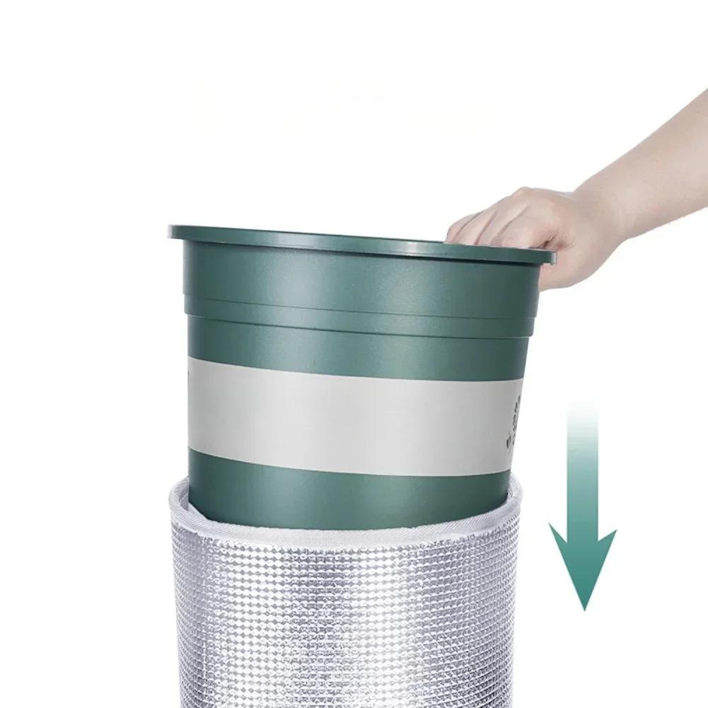 

5Pcs Plant Frost Covers with Double Layer Thermal Insulation Film Designed for Effective Protection of Garden and Indoor Pots 16x55cm