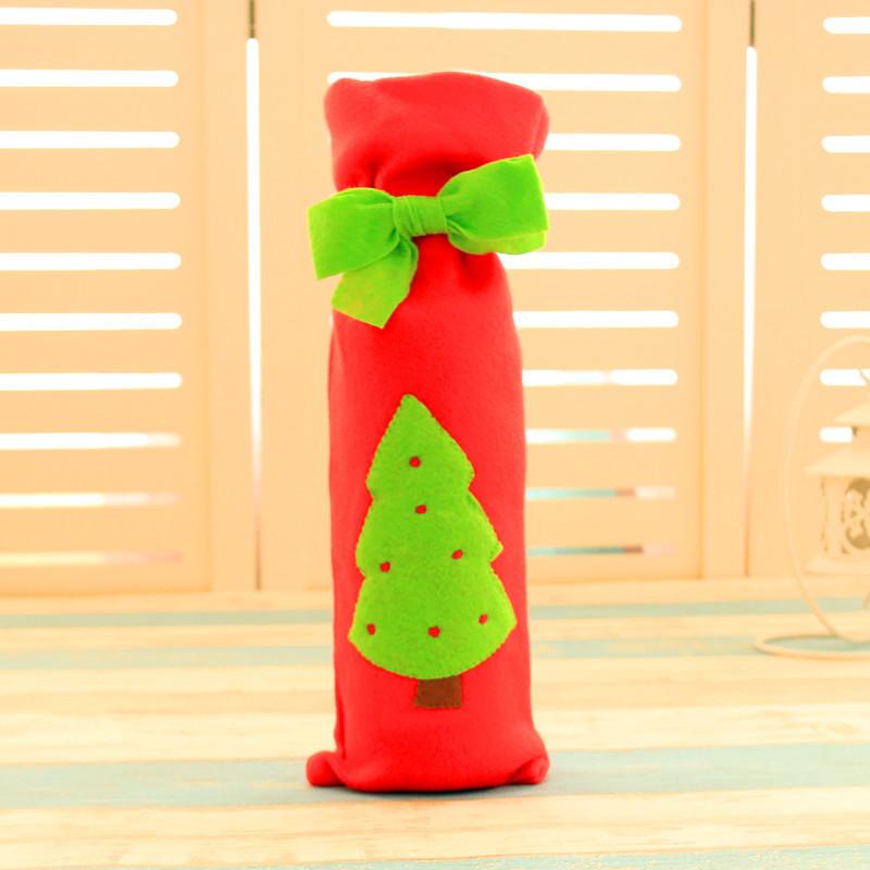 

Plush Luxurious Red Christmas Wine Bottle Bag Featuring Elegant Bow Tie Design Ideal Celebrations For Green Bow Tie Tree