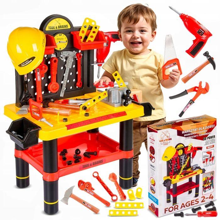 Établi De Bricolage Pour Enfants Avec Perceuse À Piles, Outils Et Casque - Kinderplay (KP2646)