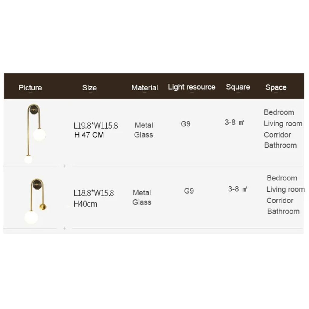 LED Bedroom Bedside Wall Light Lamp Glass Ball Gold Interior Lighting Sconce For Home Decor Living Room Corridor Luminaire
