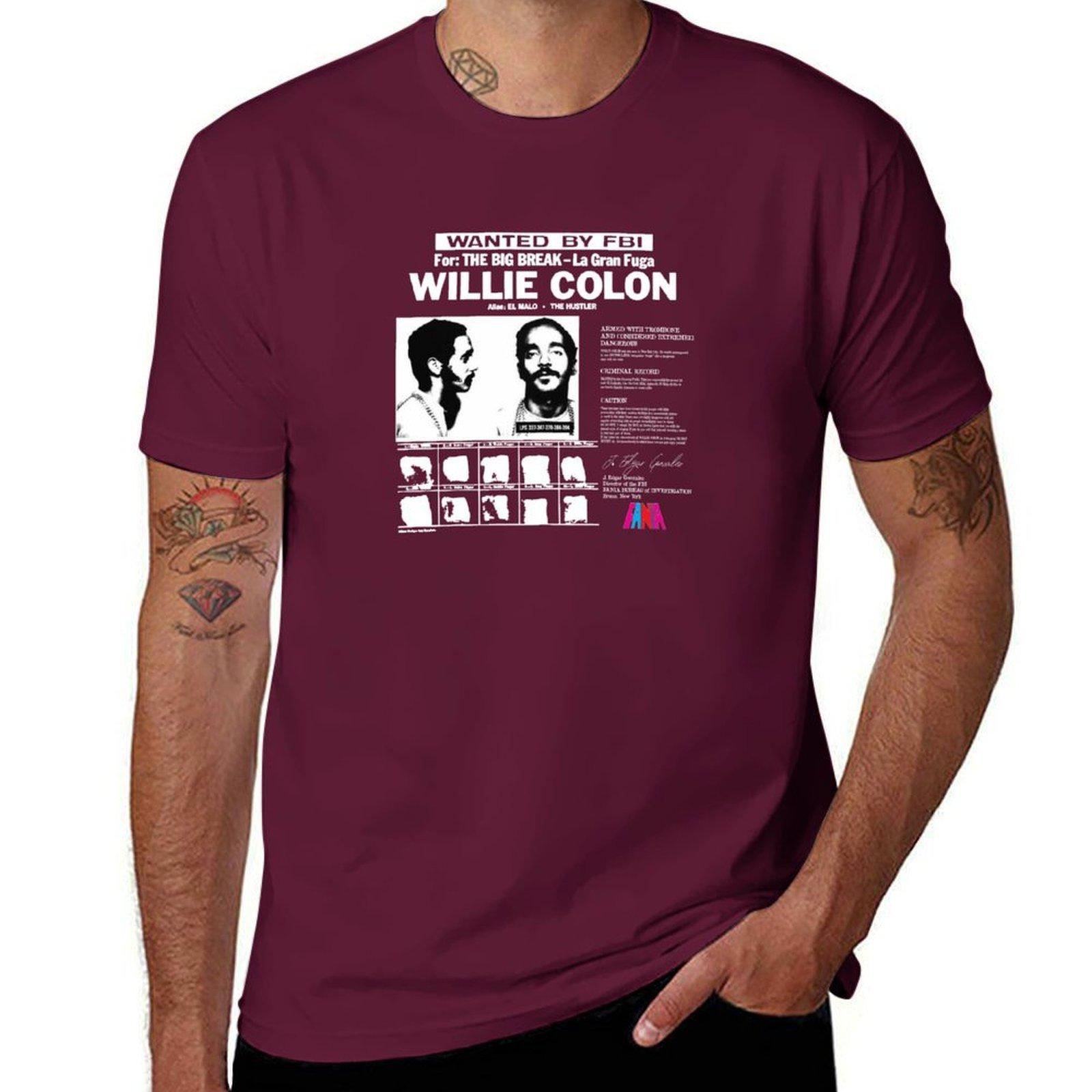 ZheXiong TEE Willie Colon Zwart T-shirt grappige t-shirts anime kleding zwaargewichten grote maten t-shirts voor mannen L