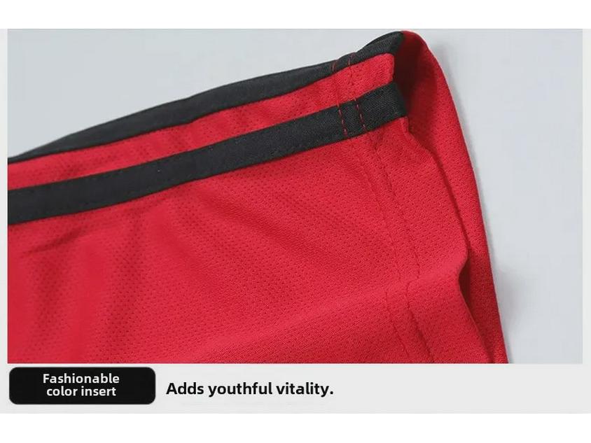 Ανδρικό καλοκαιρινό σετ αθλητικών ρούχων γρήγορου στεγνώματος - Μπλούζα με φαρδιά γραμμή, κοντομάνικη για τρέξιμο και γυμναστική.