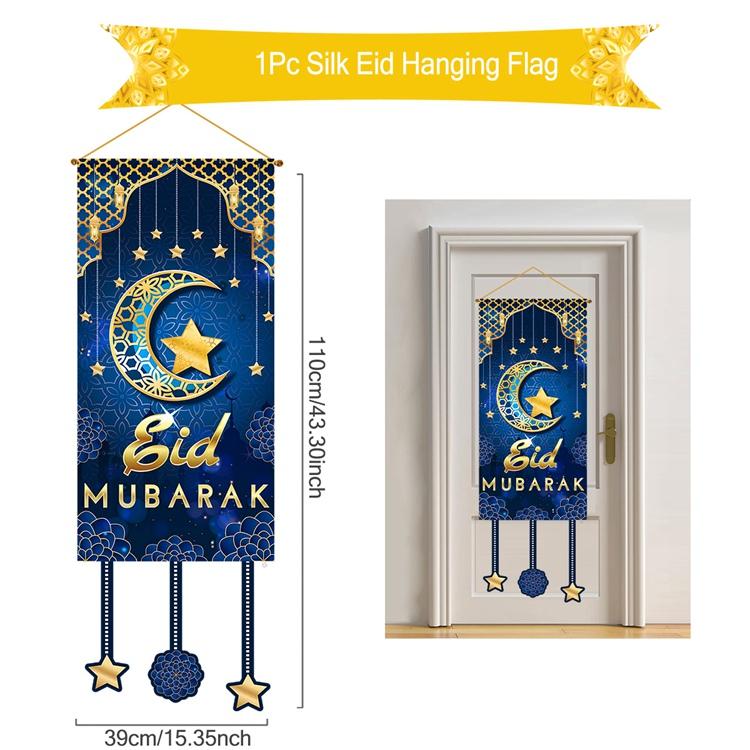 Eid Mubarak Dekobanner 2026 Kareem Ramadan Deko für Zuhause Ramadan Mubarak Hängende Flagge Islamische Muslimische Party Deko Eid Al Adha
