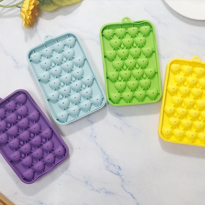 25 Grids Silicone Ice Ball Mold with Lid Easy  Treats for Gatherings