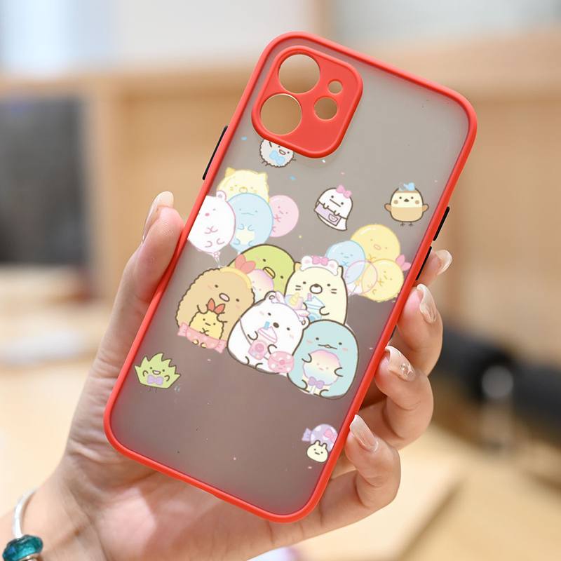 Sumikko Gurashi Lovely Cartoon Phone Case Matte Transparent  For Iphone 11 12 13 6 S 7 8 Plus Mini X Xs Xr Pro Max Cover