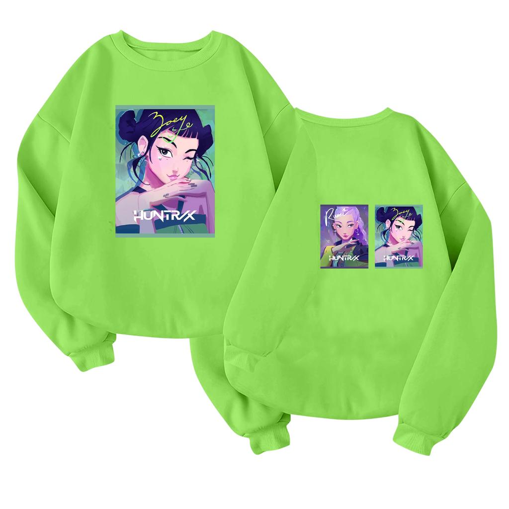 Maglione alla moda leggero a maniche lunghe con scollo rotondo e tasche, maglione stampato