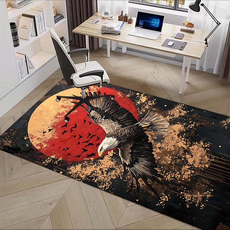 Eagle and Moon Office Chair Mat Large Desk Carpet for Home Decor, Sofa Rug, Gift Idea for Office or Living Room