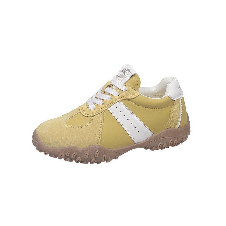 Grape mother has the same inner height increase~ round head lace-up sports dad shoes platform casual German training board shoes 2025 new models