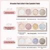 Blendende Farb-Smoky-Lidschattenpalette - Vierfarbig schimmernder Glanz