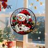 Decorative Chains for Hanging Ornaments Christmas Acrylic Window Decor, 2D Holographic Stained Glass Art Indoor Festive Atmosphere Decor Ornament with
