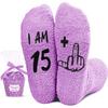 HAPPYPOP Birthday Gift Ideas - Sweet 16 Socks 15th Birthday Presents for Boys Girls