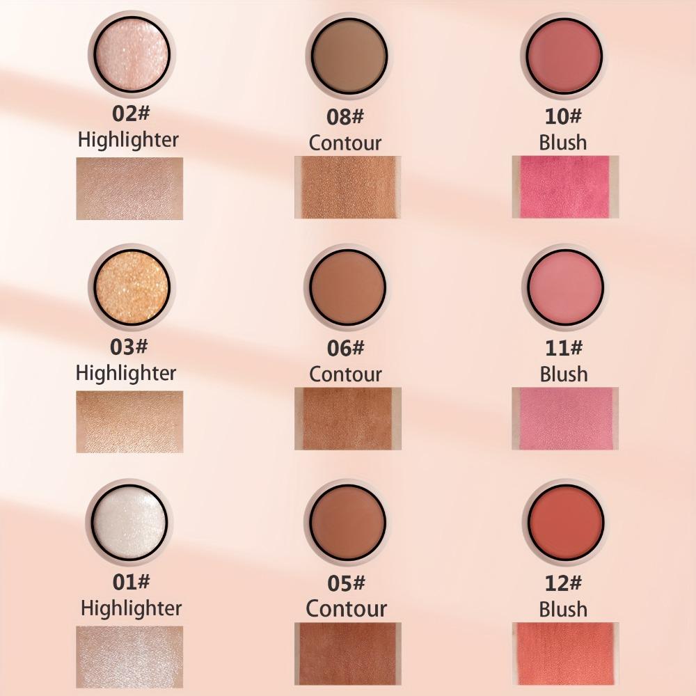 Professional Highlight Contour Makeup Set for Dewy Glowing Look