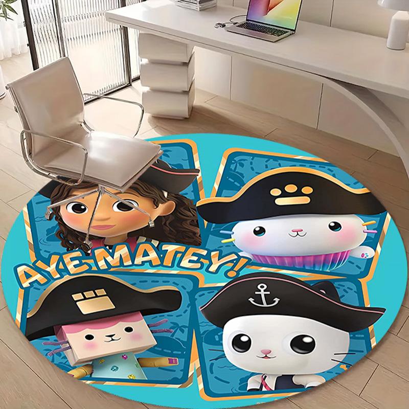 1pc Gaby's Bubble House3 Design Printed Area Round Carpet for Bedroom Living Room Home Decor Rugs Mat Non Slip Mat Rug for Bedside