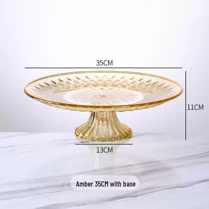 

Amber Acrylic Candy & Fruit Dish with Base