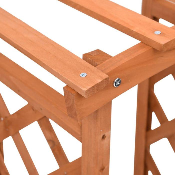 VidaXL Jardinière à treillis avec arche 49x39x117 cm Bois de sapin