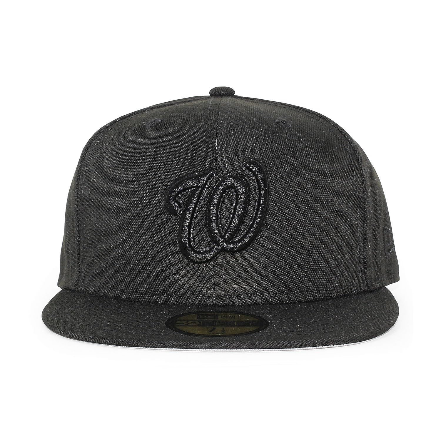 

[New Era] Cap 59FIFTY Washington Nationals MLB CAP BLACKOUT WASHINGTON NATIONALS 5950 Hat Black 8-18 [Used]