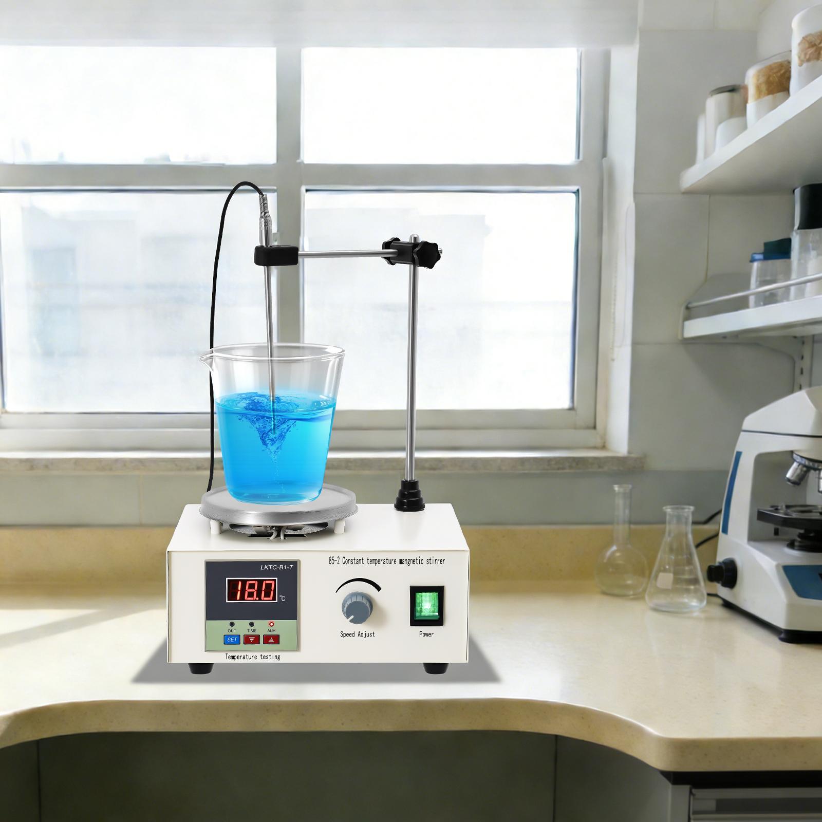 Digital LED Display Magnetic Stirrer, Constant Temperature Control Magnetic Stirrer, Laboratory Magnetic Stirrer with Stir Bar 110V белый