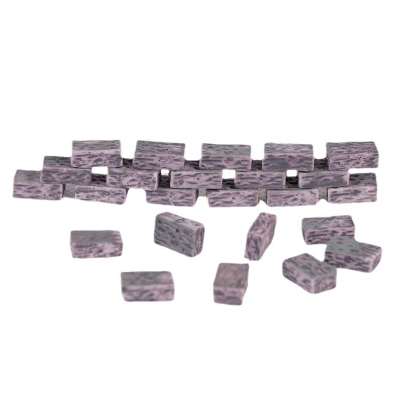 Moos-Mikrolandschaft Simulation Zaun Kleine Ziegel Ziegel DIY Handgemachte Dekorationszubehör Szene Landschaftsgestaltung Kleine Ornamente