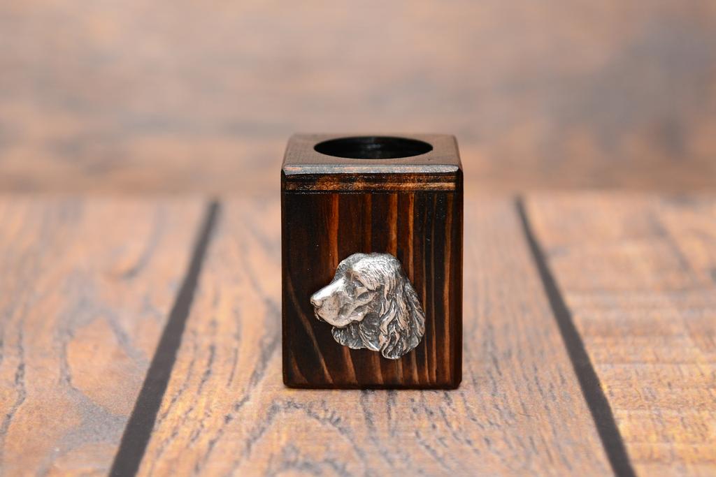 Welsh Springer Spaniel, Welsh Springer – Wooden candle holder with a dog, a unique souvenir after losing a dog | Art-Dog