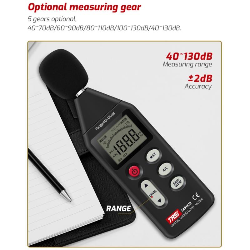 Sound Level Meter Digital Handheld DB Meter Sonometros Noise Audio Level Meter 40-130dB Decibels Mini Noise Sound Meter