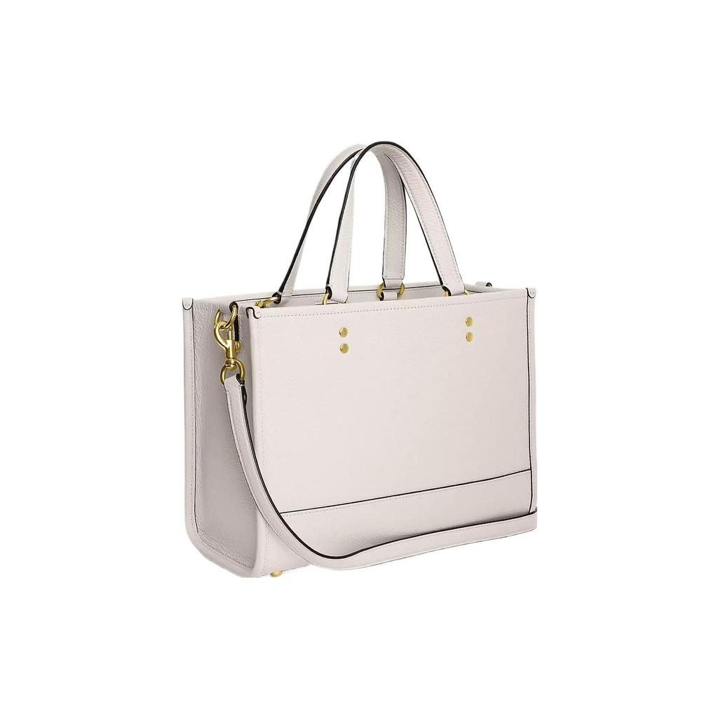 Coach Dempsey 29 Solid Pebble Leather Tote Bag Women Tote White CO976-IMCHK
