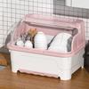With Lid Dish Drying Rack Sealed Kitchen Storage Rack Storage Shelf Tableware Storage Box  Kitchen