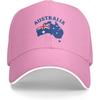 Australia Map Flag Baseball Cap Unisex Polyester Casual Summer Adjustable Sun Protection Hat