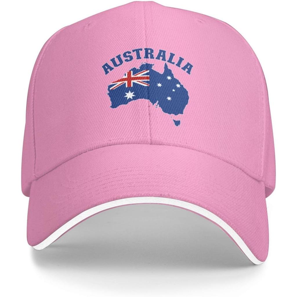 Australia Map Flag Baseball Cap Unisex Polyester Casual Summer Adjustable Sun Protection Hat