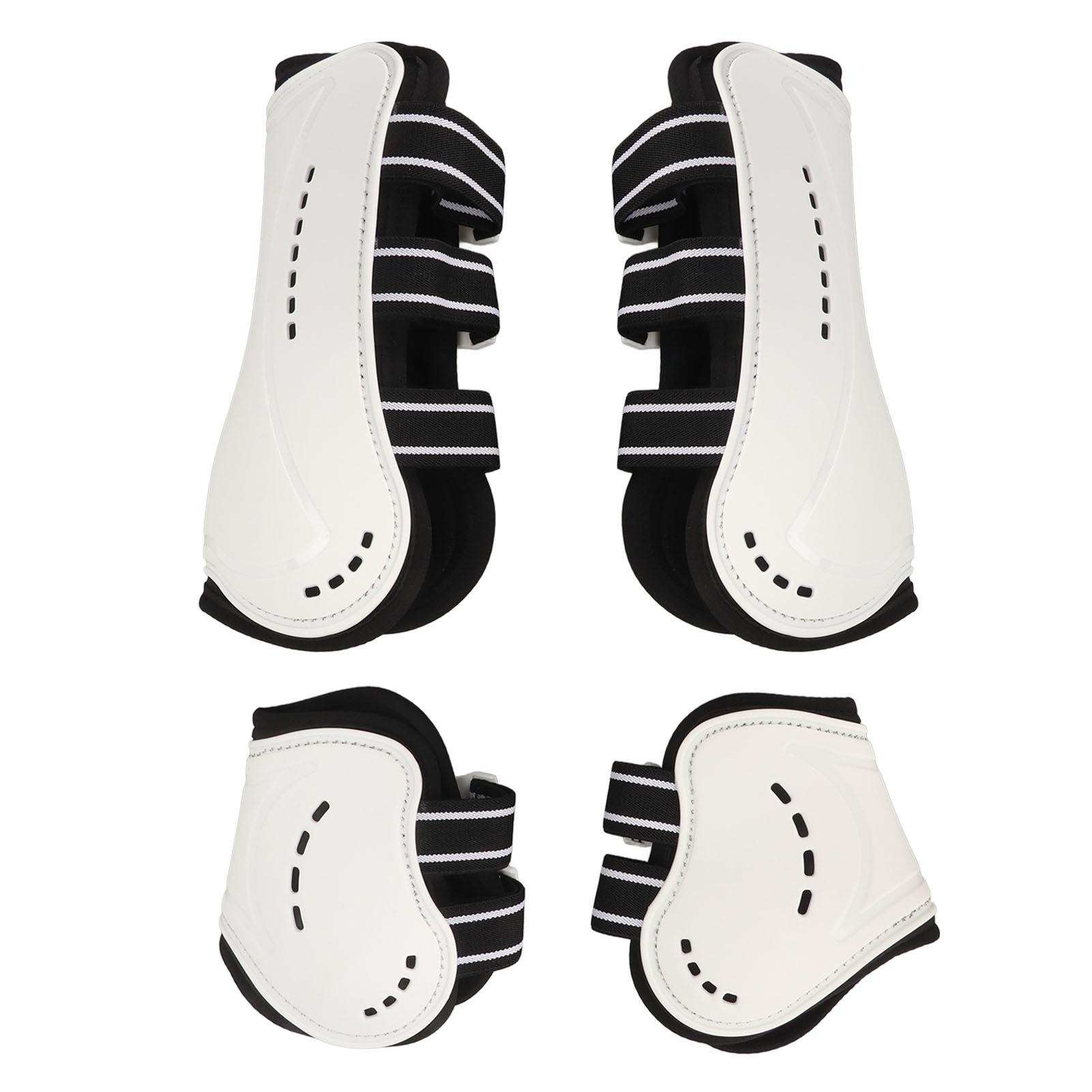 

Horse Front Tendon Boots Adjustable Breathable Open Front Protective Horse Tendon Boots for Jumping White M