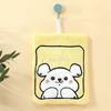 1Pcs Cartoon Kitchen Hanging Hand Towel Cute Little Dog Cloth Absorbent Quick Drying Thick Coral Fleece Soft Cute Towel