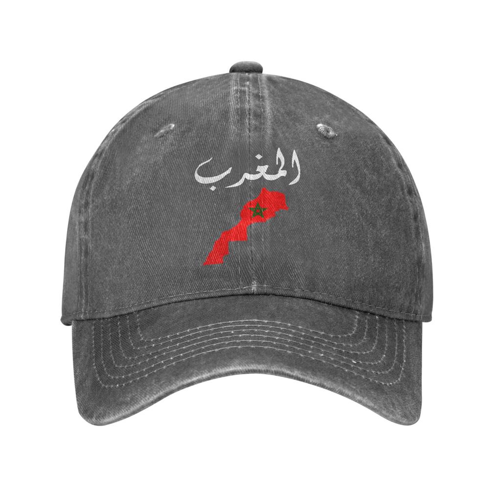 Washed Baseball Cap Morocco Flag Summer Trucker Hat For Women Men Fashion Outdoor Gym Sun Baseball Caps