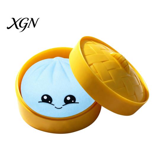 Anxiety Relief Steamed Bun Toy Smiling Stress Ball Anti-Anxiety Cartoon Dumpling Squeeze Soft Simulated Dough Fidget Sensory