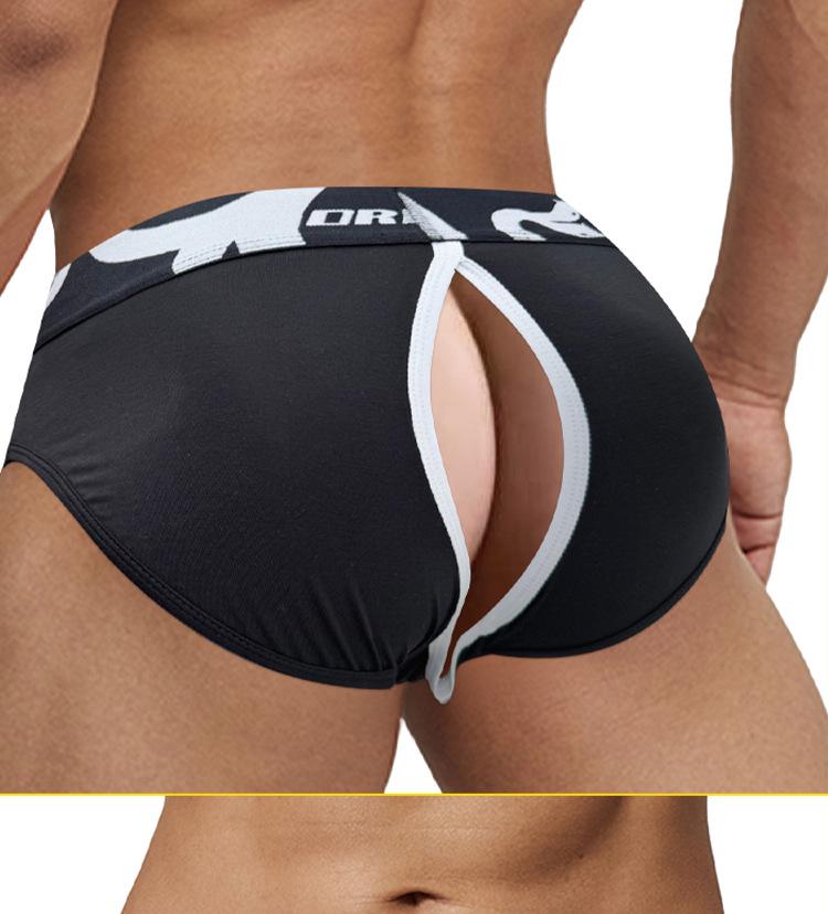 Seksowne męskie bezszwowe oddychające bokserki fitness z elastycznym wytłaczanym pasem