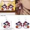 Ghost Themed Halloween Pumpkin Flower Pattern Women Alien Earrings Acrylic