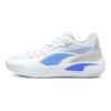 Court Rider 1.0 Team Men Low-top Fabric Synthetic Leather TPU Practical Basketball Shoes White Blue 195660-02