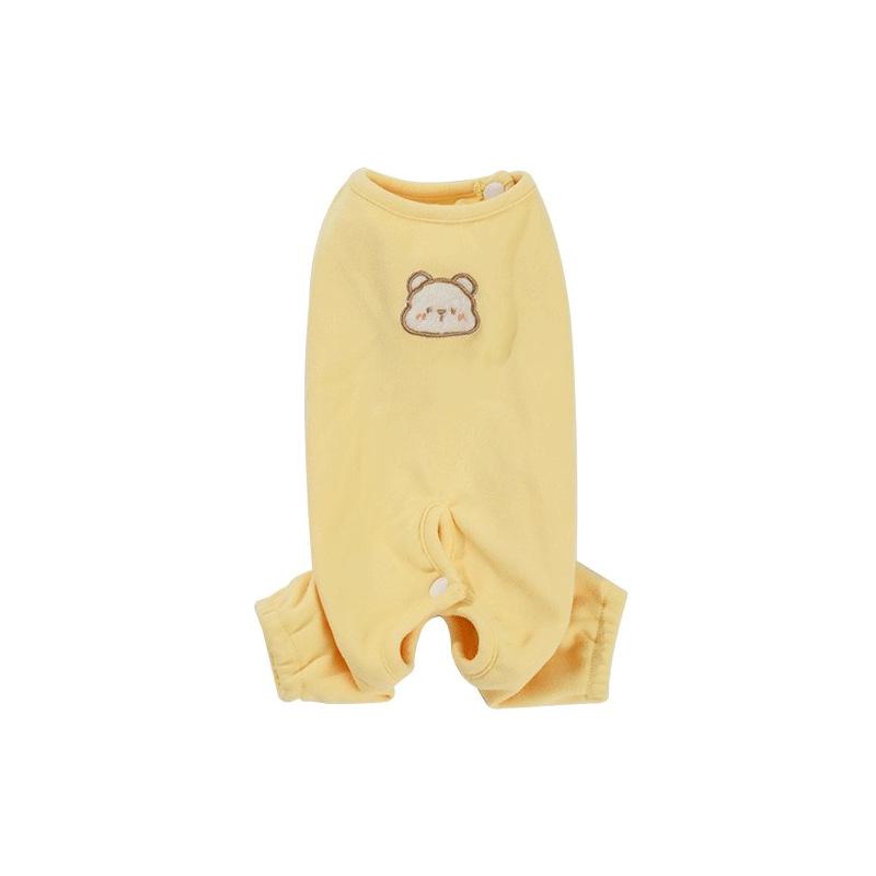 Warmer Frühjahrs- und Herbst-Vierbeiner-Pyjama für kleine Hunde - Bauchschutz für Welpen von Pomeranian, Teddy, Bichon