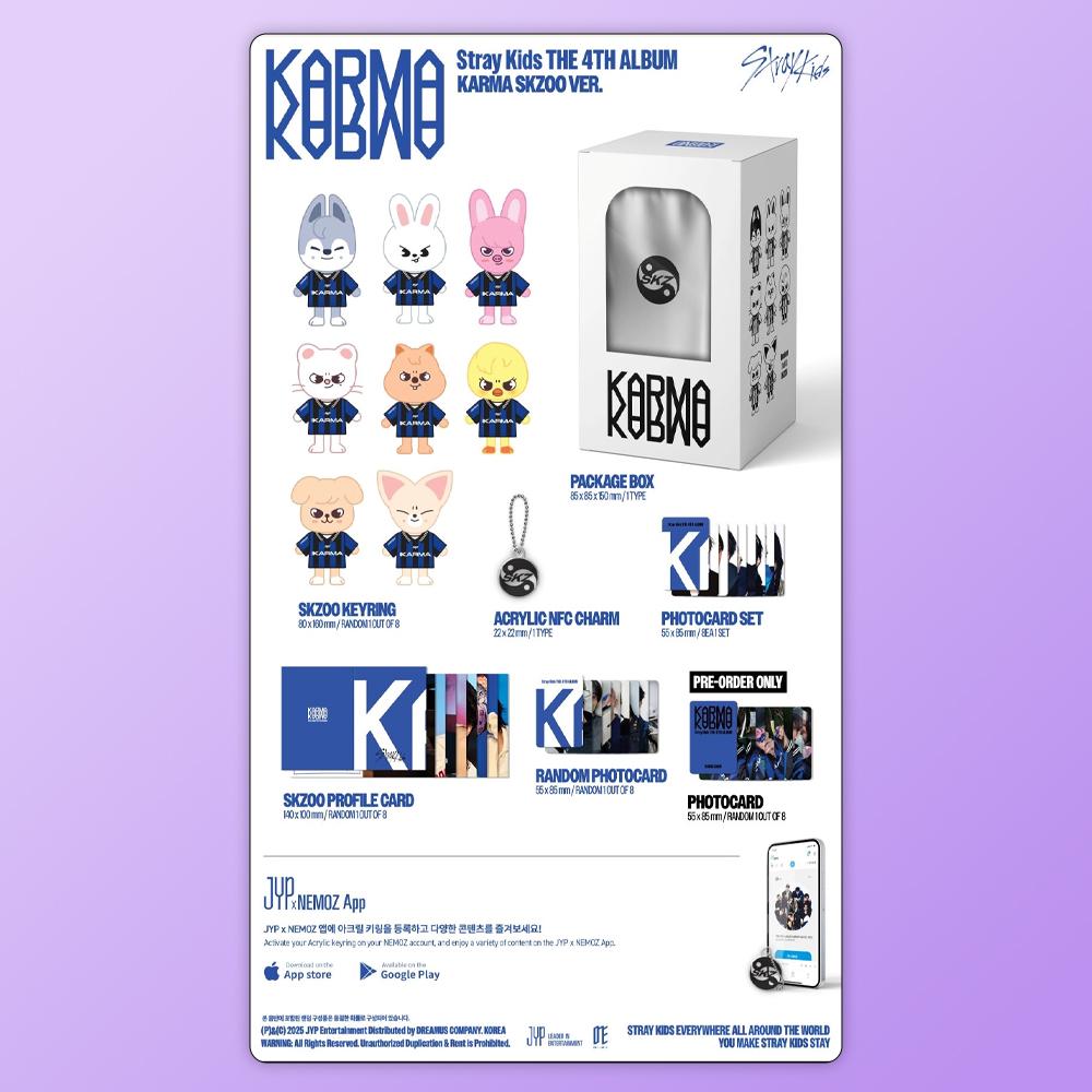 POB Pre-Order Stray Kids - 4th Album [KARMA] (SKZOO Ver.) Pre-Order Benefit