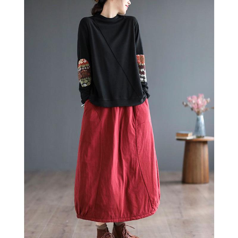 Maillard velvet long-sleeved semi-turtleneck long-sleeved bottoming shirt popular splicing design sticker T-shirt women