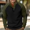 Spring/Autumn New Arrival Men's Outdoor Raglan Sleeve Casual Stand Collar Loose Fit Corduroy Colour-Block Hoodie