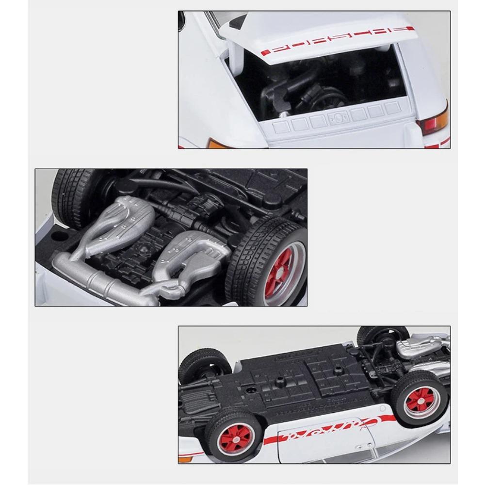 WELLY 1/24 Porsche 911 CARRERA RS 2.7 Alloy Scale Car Model Diecast Metal Static Collection Children Toy Car Vehicles Gift