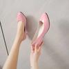 Fashion Office Work Pumps Women Shoes Elegant Heeled Women Stiletto Party Pointed Toe Pu Patent Leather Thin Heels Shoes