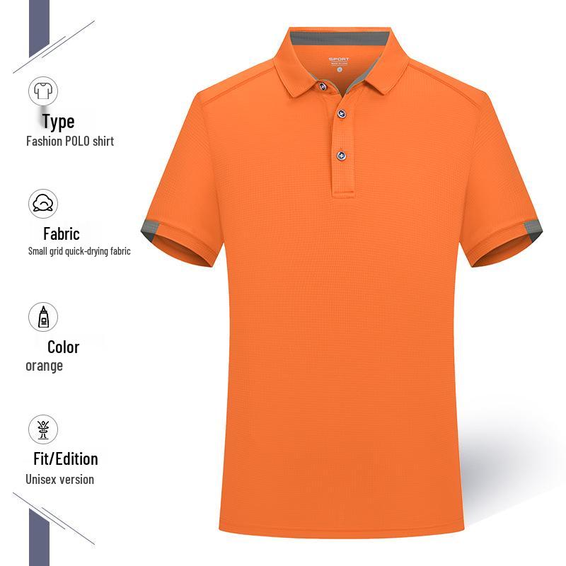 Unisex Custom Logo Quick-Dry Ice Silk Polo T-Shirt for Work & Events – Short Sleeve, Summer Style