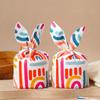 50Pcs Plastic Rabbit Ear Candy Bags Cartoon Animal Pattern Cookie Packaging Bags Cute Multistyle Rabbit Long Ear Bags for Home