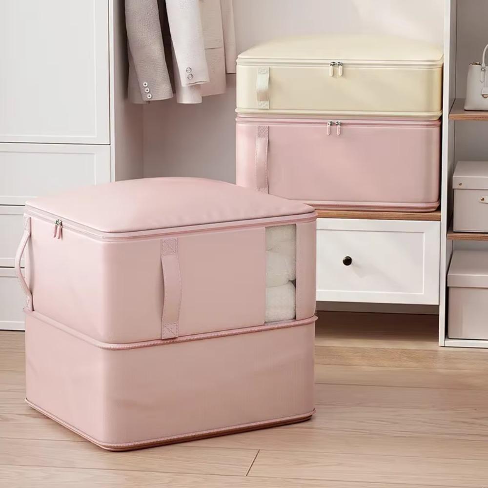 

Visual Window Quilt Storage Bag Compression Travel Moving Packing Bag Space Saving бежевий