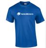 T-shirt AeroMexico Logo Vintage Compagnia Aerea Messicana Cotone Blu Reale Taglia S - 5XL