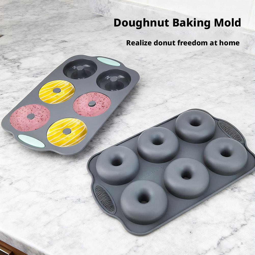 Silicone Donut Mold Baking Utensils Cake Chocolate Round Mold High Temperature Resistant Pudding Macaron Cake Mold Pastry Tools
